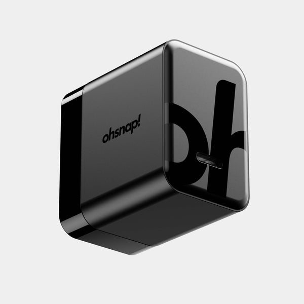 Black 35W wall adapter with a USB-C port and 