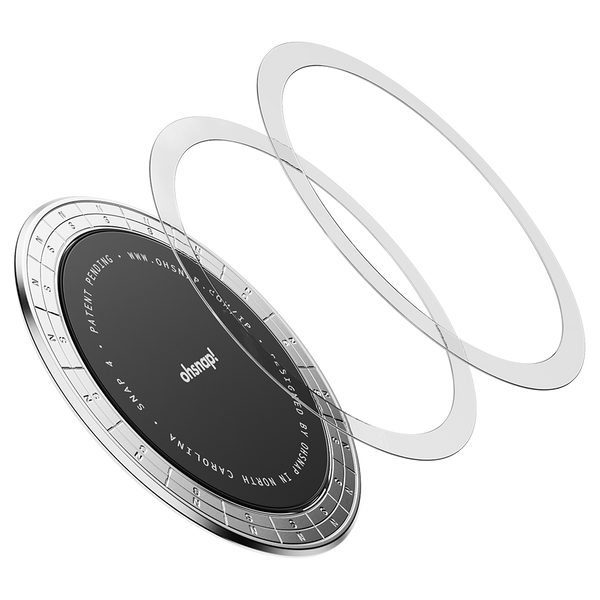 Replacement adhesive kit featuring a circular base with measurement markings and two clear adhesive rings.
