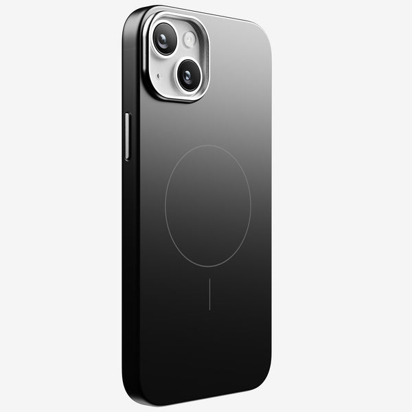 Black snap case designed for the 15 Series, featuring a MagSafe alignment circle on the back.