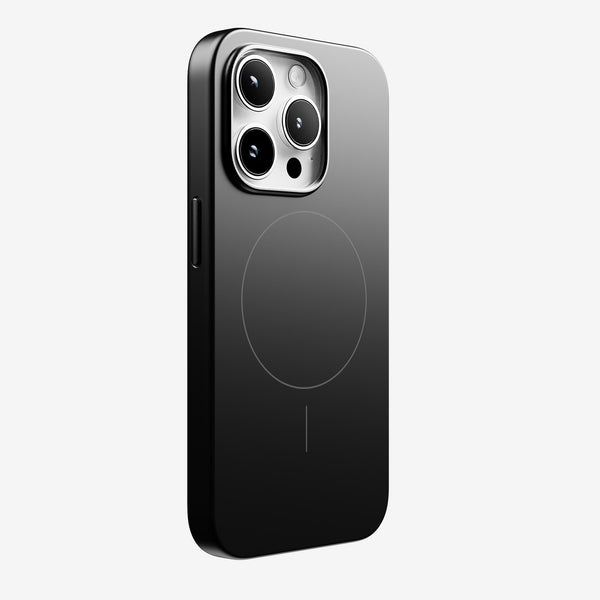 Black snap case designed for the 15 Series, featuring a circular magnetic alignment area on the back.