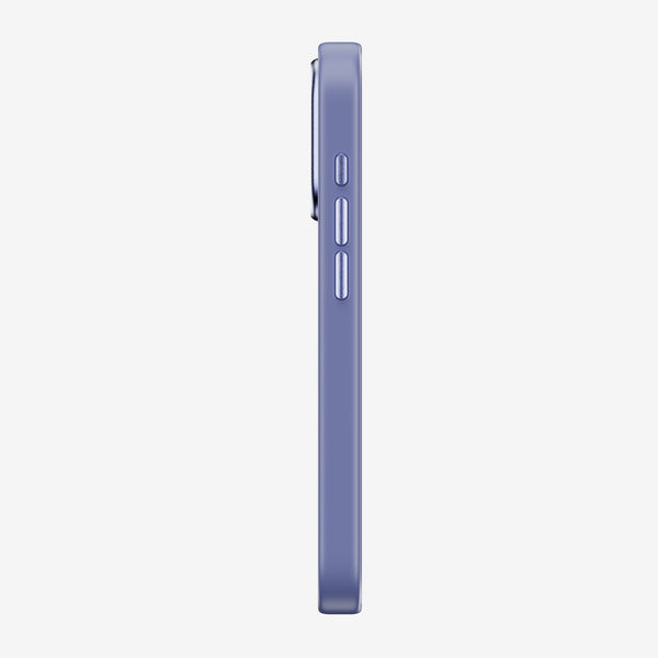 Side view of a purple snap case designed for the 16 series smartphone, showing buttons and slim profile.