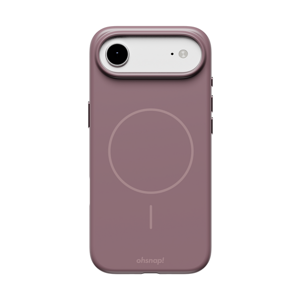 Purple phone case with a circular design and cutouts for camera and buttons.