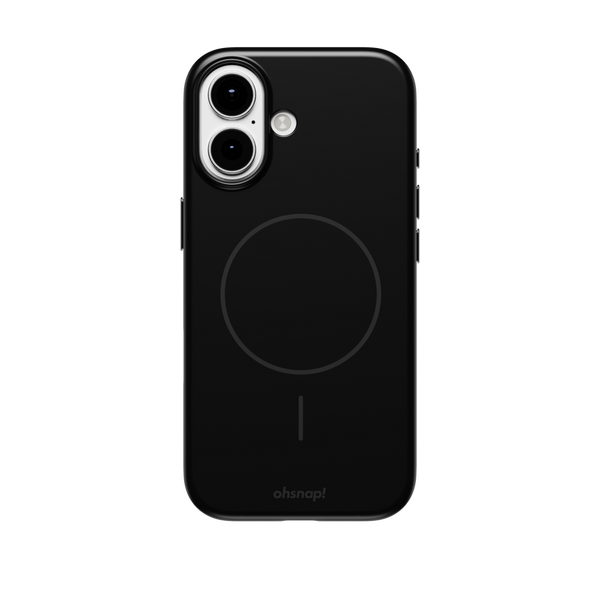 Black snap case with a circular design and cutouts for camera lenses, compatible with the 17 Series.