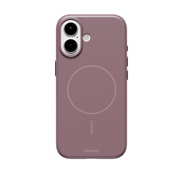 Purple phone case with a circular design and cutouts for camera and buttons.