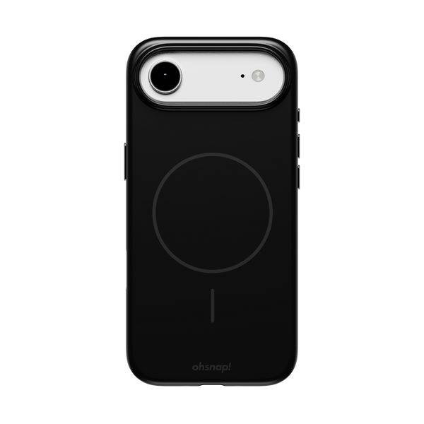 Black snap case designed for the 17 Series, featuring a circular design and cutouts for camera and buttons.